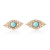 Zofia Day Turquoise Evil Eye Studs - Thumbnail 1