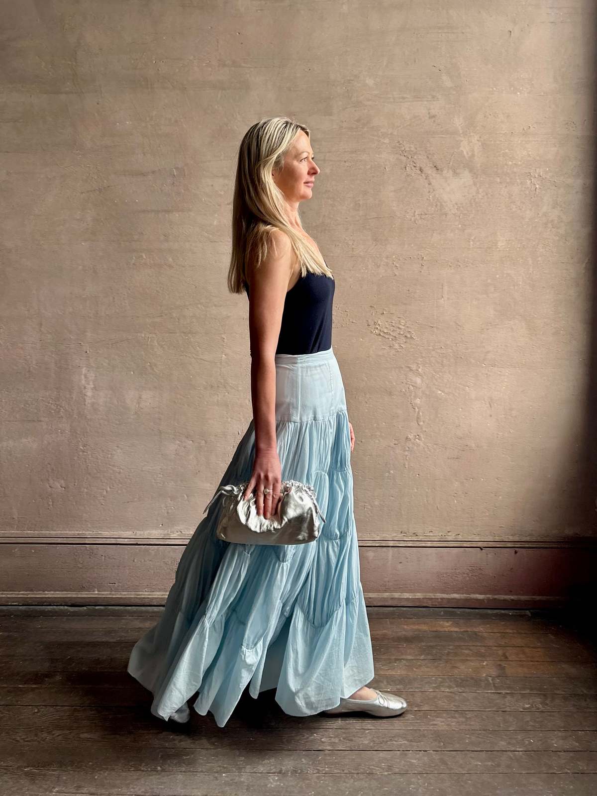 Ulla Johnson Davina Drop Waist Maxi Skirt - Adriatic Blue - Image 2 of 8