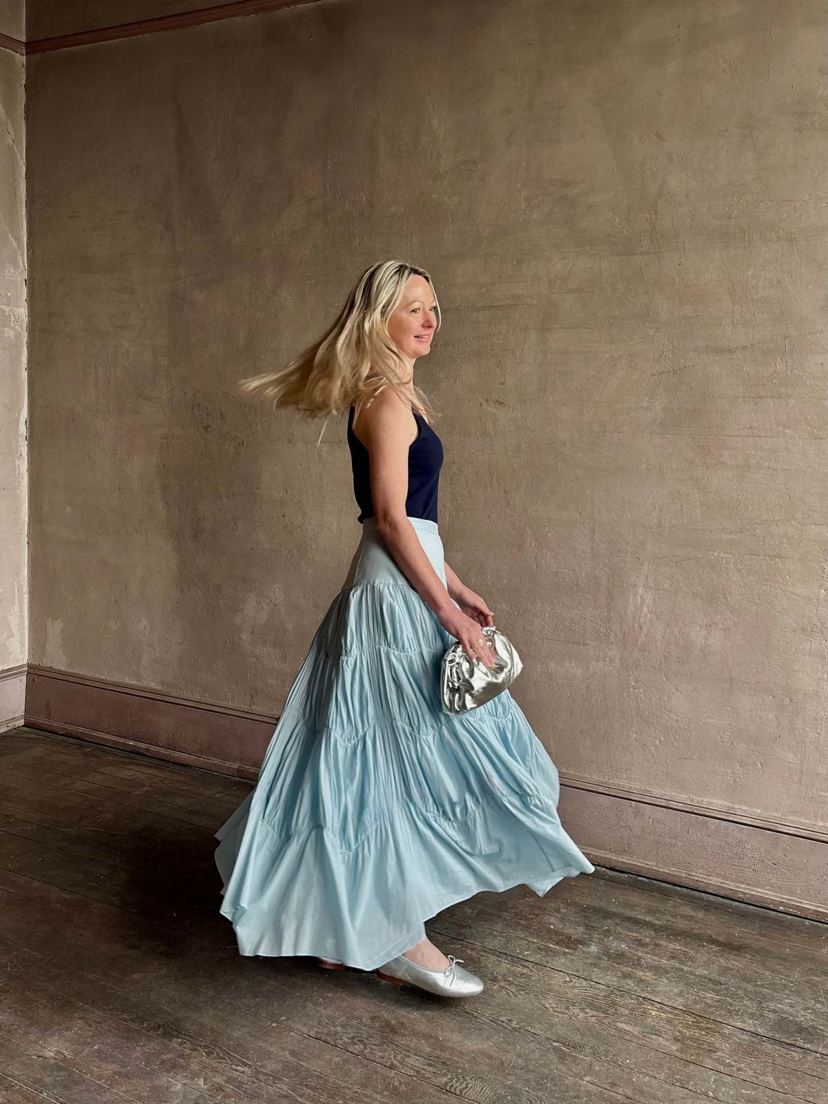 Ulla Johnson Davina Drop Waist Maxi Skirt - Adriatic Blue - Image 3 of 8