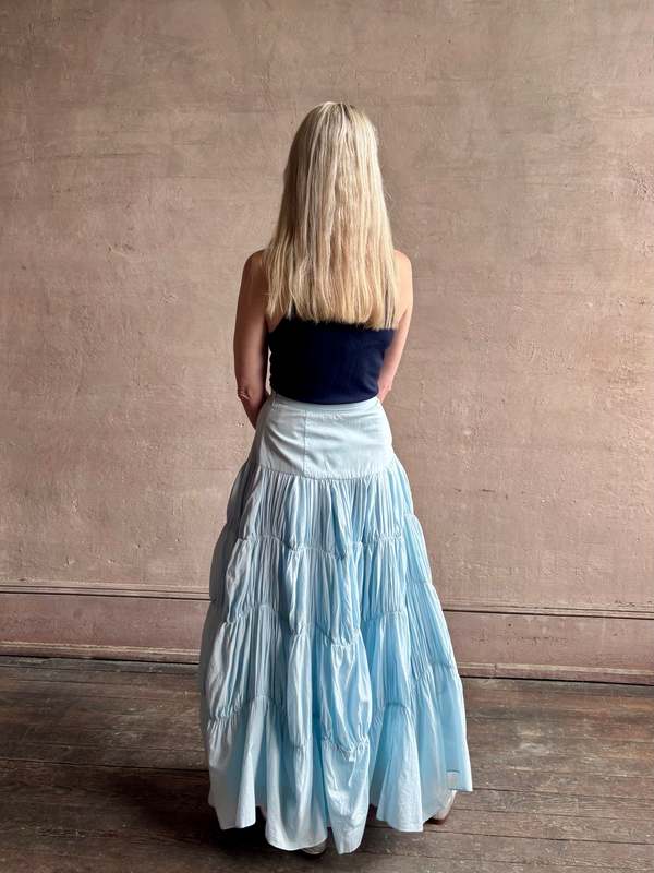 Ulla Johnson Davina Drop Waist Maxi Skirt - Adriatic Blue