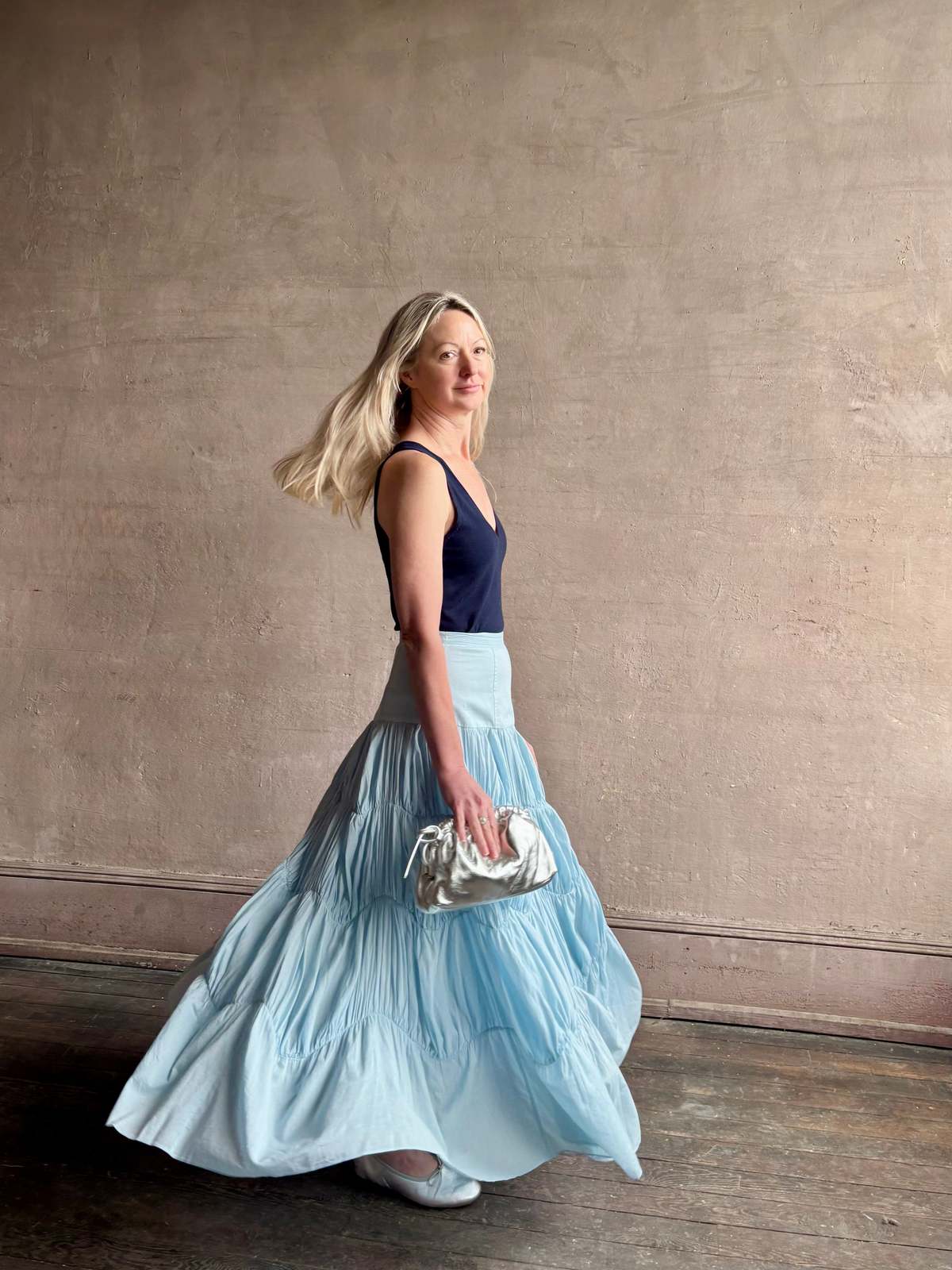 Ulla Johnson Davina Drop Waist Maxi Skirt - Adriatic Blue - Image 8 of 8
