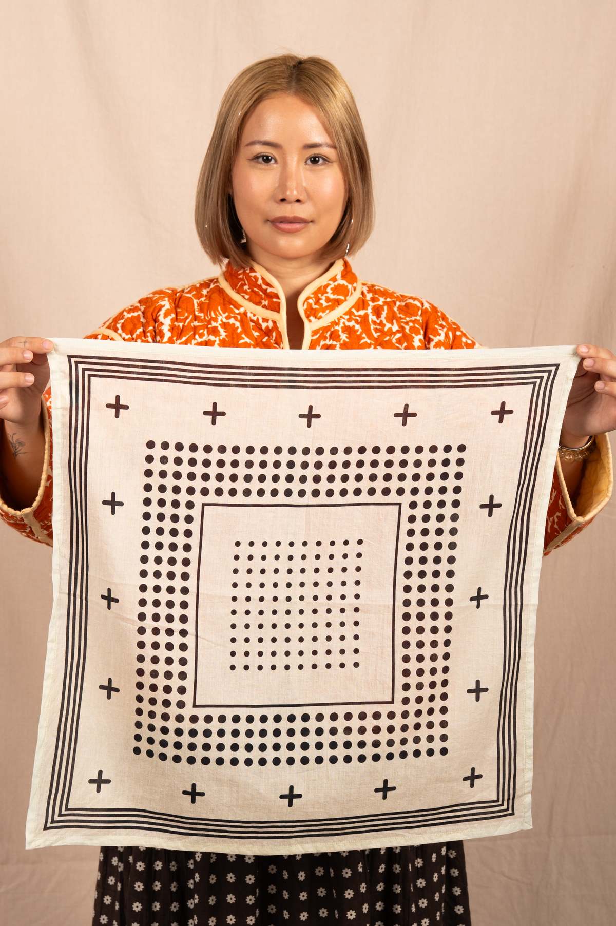 DUSHYANT. Archie Bandana No. 36 - The Gradient in Parchment - Image 2 of 5