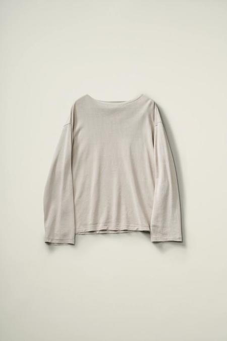 KAPTAIN SUNSHINE West Coast Long Sleeved Tee - WHITE/BEIGE 