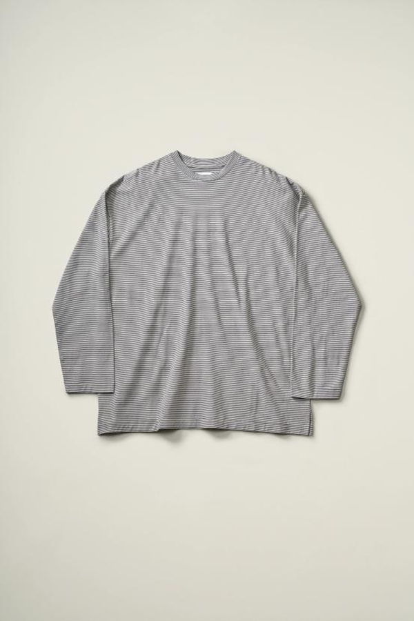 KAPTAIN SUNSHINE Long Sleeve T-Shirt - Black Pin Stripe