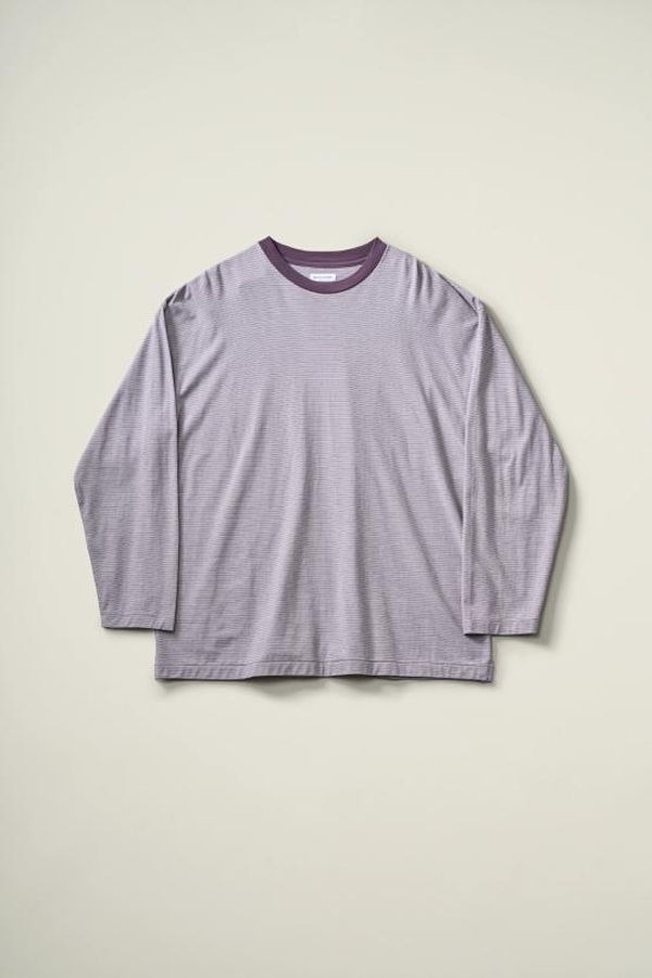 KAPTAIN SUNSHINE Long Sleeve T-Shirt - Grey Multi Stripe