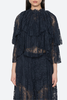 Sea NY Sharleen Lace Cape Top - Navy - Thumbnail 2