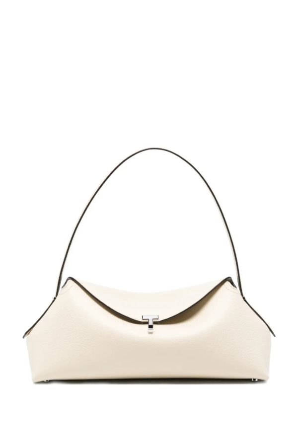 Totême T-Lock Grained Leather Shoulder Bag