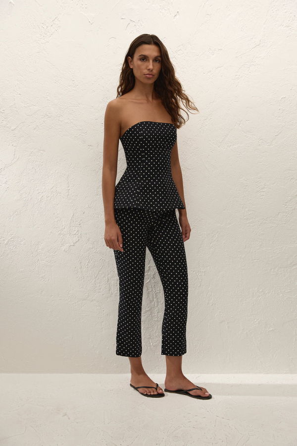 Faithfull The Brand Petro Top - Black/Cream