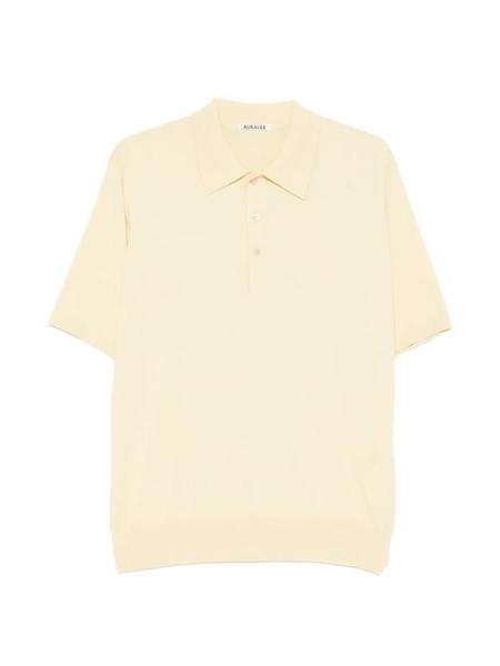 Auralee Hard Twist Amunzen Double Cloth Polo - Beige | Garmentory