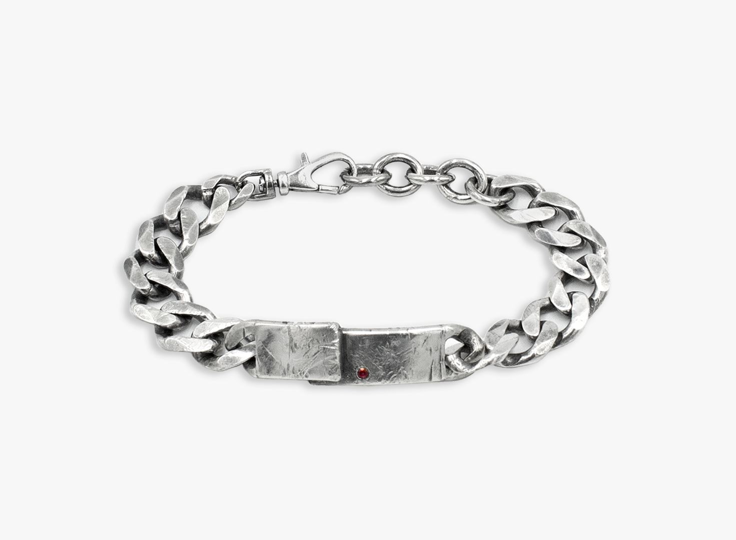 titleofwork 10mm Overlap ID Bracelet With Ruby 630 | Garmentory