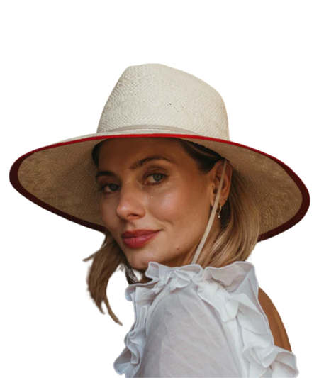 Janessa Leone Neil Wide Brim Wool Fedora - CAMEL | Garmentory display picture 2