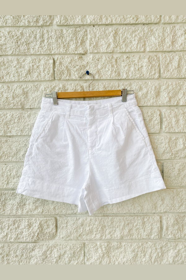 Frank & Eileen Waterford Walking Short - White Performance Linen
