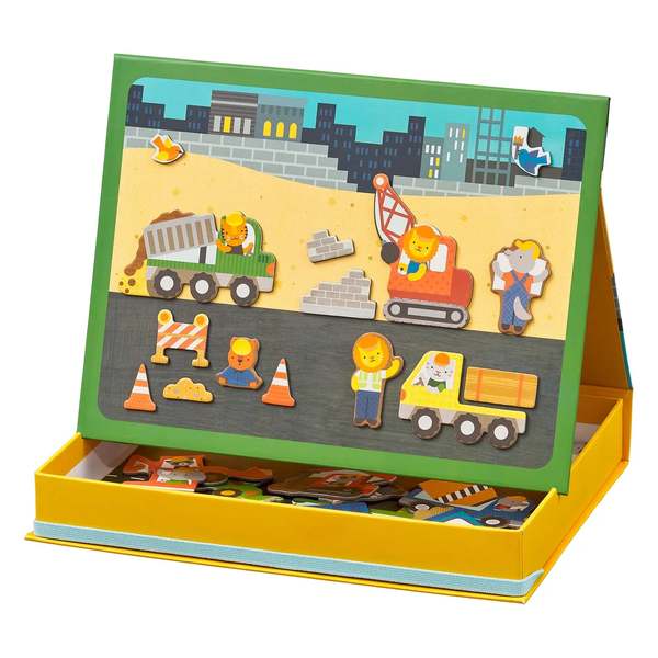 KIDS Chronicle Books Construction Site Magnetic Play Scene