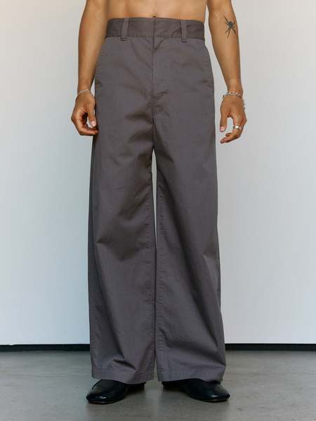 Lemaire Belted Relaxed Pants - Asphalt | Garmentory