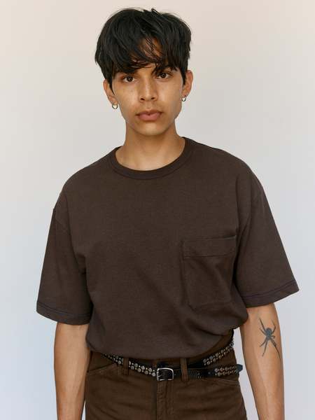 Lemaire Long Sleeve Patch Pocket T-Shirt - Vanilla | Garmentory