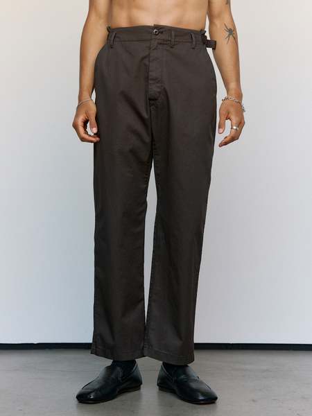 Lemaire Loose Pleated Pants - Hazelnut Brown | Garmentory