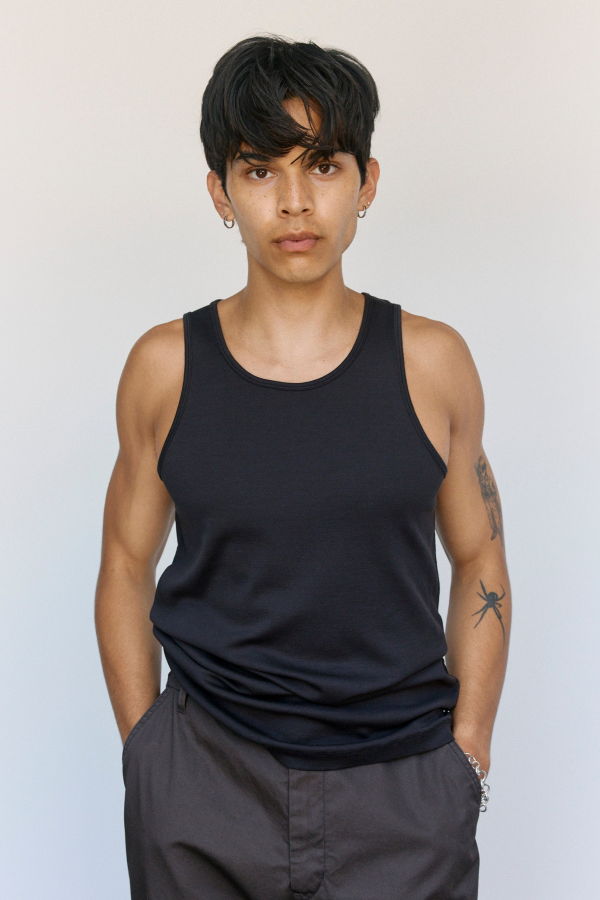 Lemaire Squid Ink Cotton Tank Top