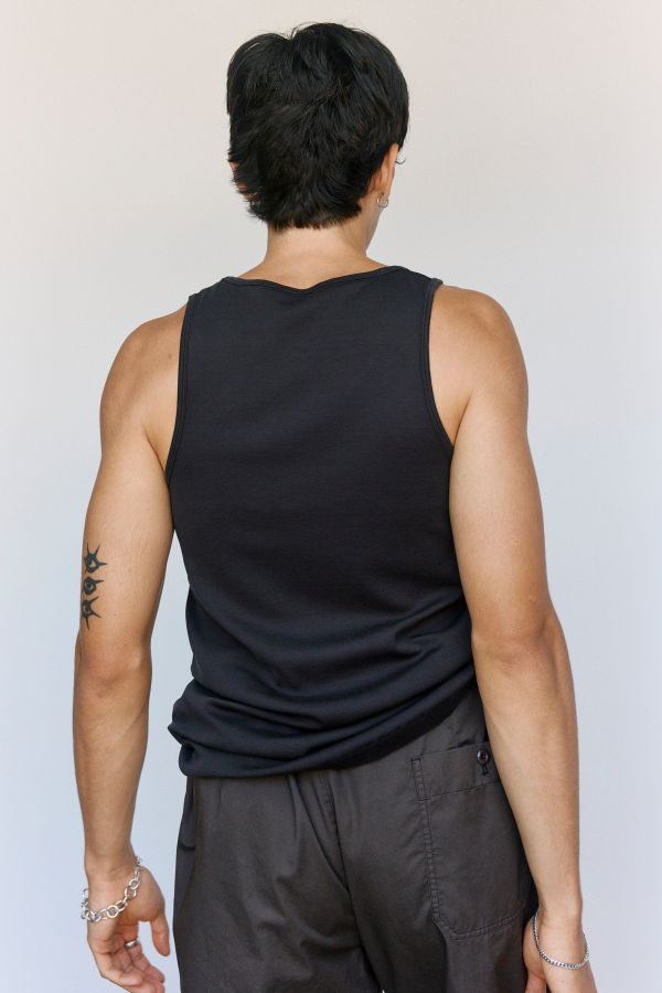 Lemaire Squid Ink Cotton Tank Top