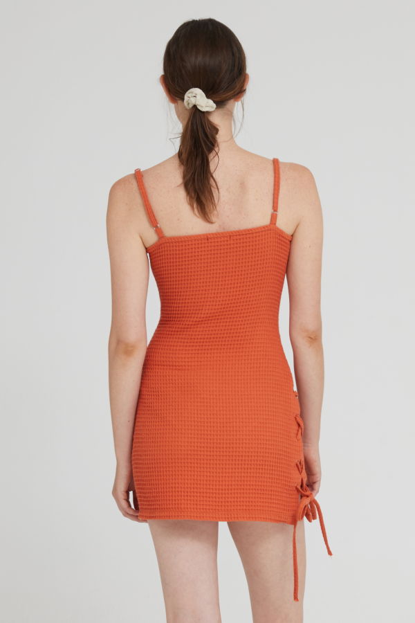 Aniela Parys Vinyet Waffle Dress - orange