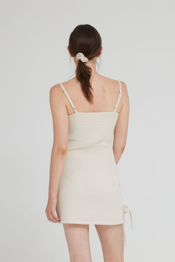 Aniela Parys Vinyet Waffle Dress - white