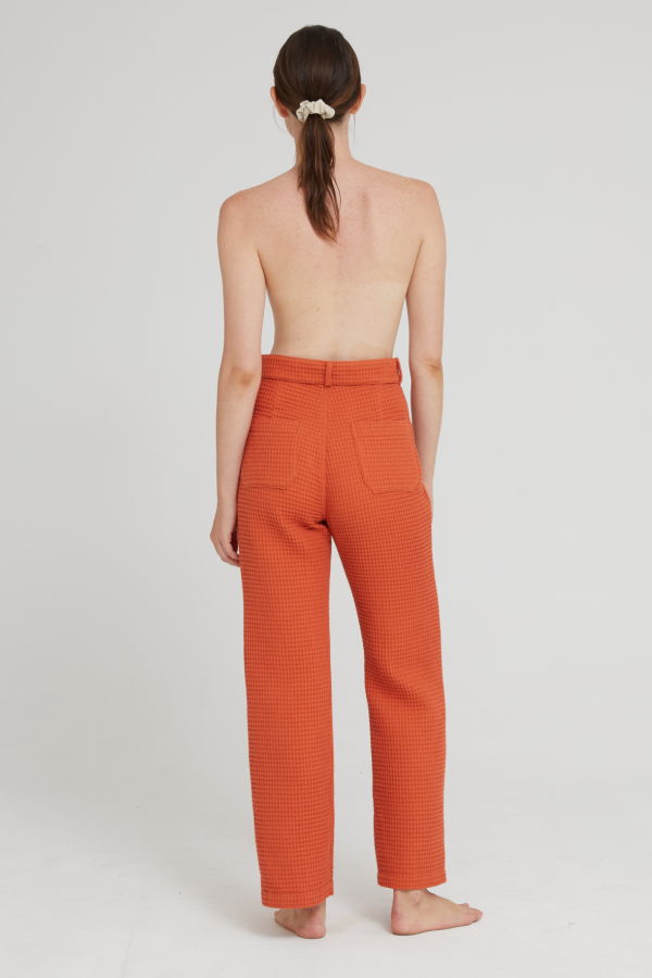 Aniela Parys Effy Waffle Trousers - orange