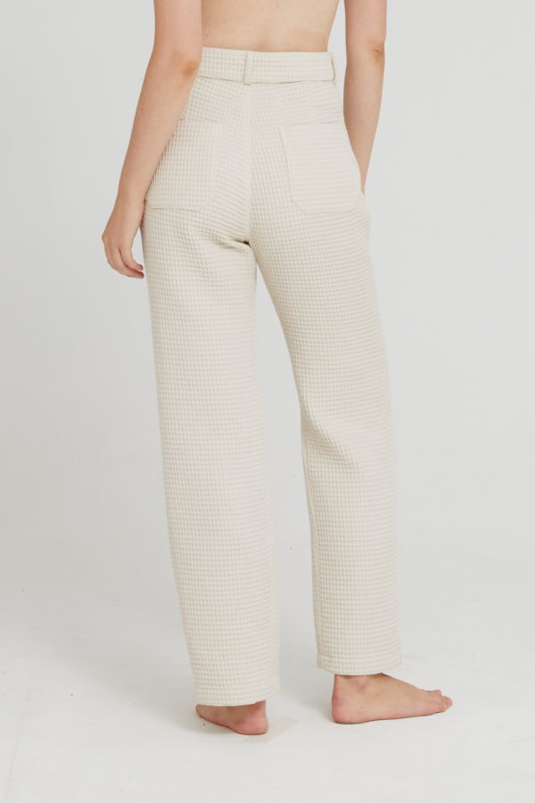 Aniela Parys Effy Waffle Trousers - cream