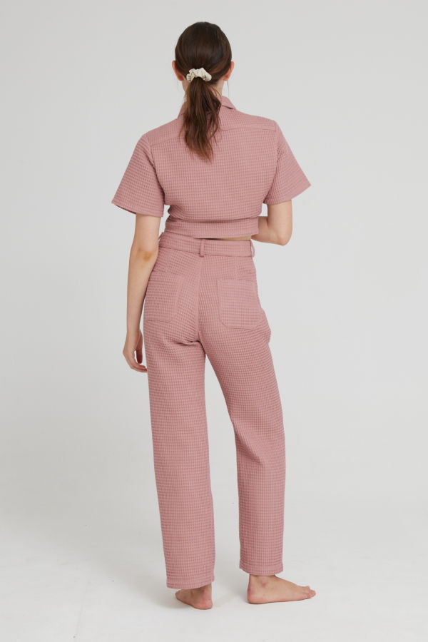 Aniela Parys Effy Waffle Trousers - pink