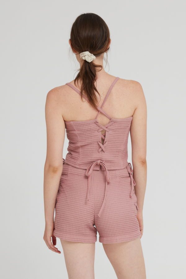 Aniela Parys Lunes Waffle Shorts - pink