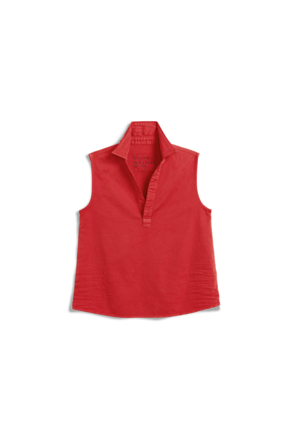 Frank & Eileen Olivia Sleeveless Polo Shirt - Cherry