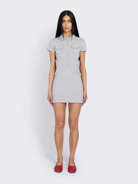 ssstein Silk Nylon Oversized Down Pat Shirt - Taupe | Garmentory