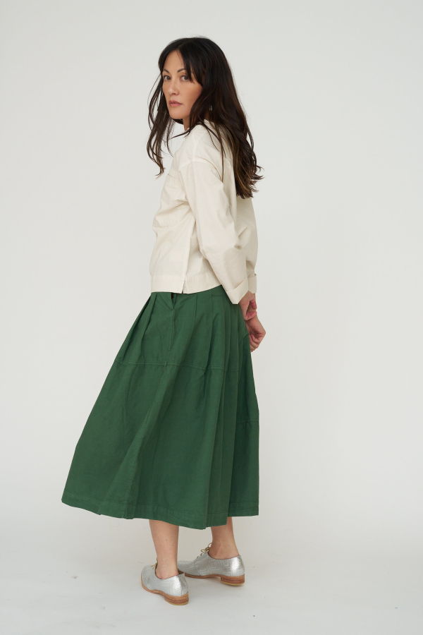TOAST Cotton Linen Poplin Smock Top - Raw Linen