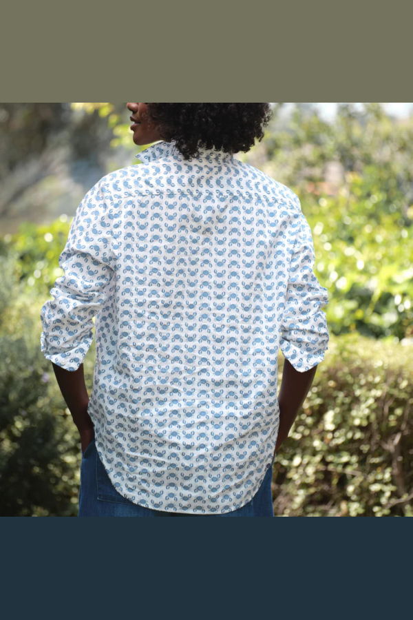 Frank & Eileen Eileen Blue Crab Shirt