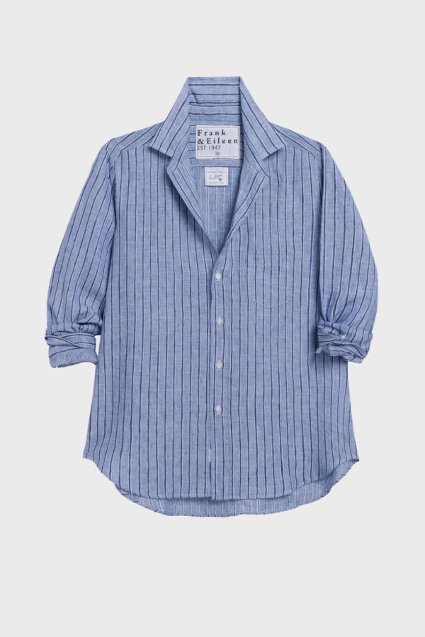 Frank & Eileen Eileen Shirt - Blue/Navy Stripe