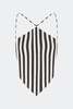 Simon Miller Kit Poplin Tie Top - Black/White Stripe - Thumbnail 1