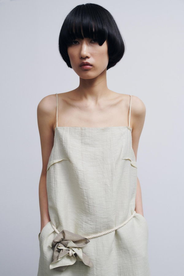 Rus Omamori Bag - Gingham Toffee/Cream