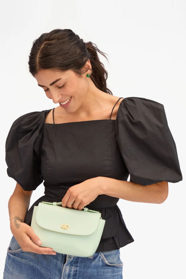 Clare V. Kathryn London Box Handbag - Mist