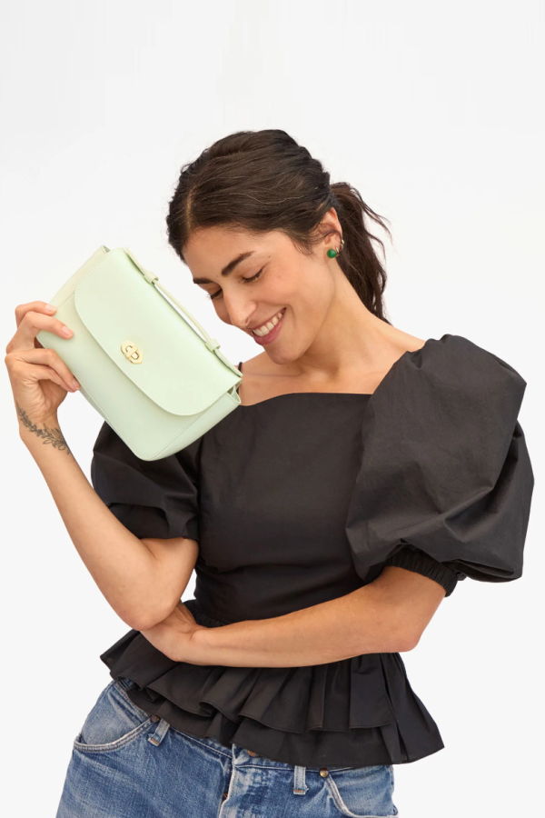 Clare V. Kathryn London Box Handbag - Mist