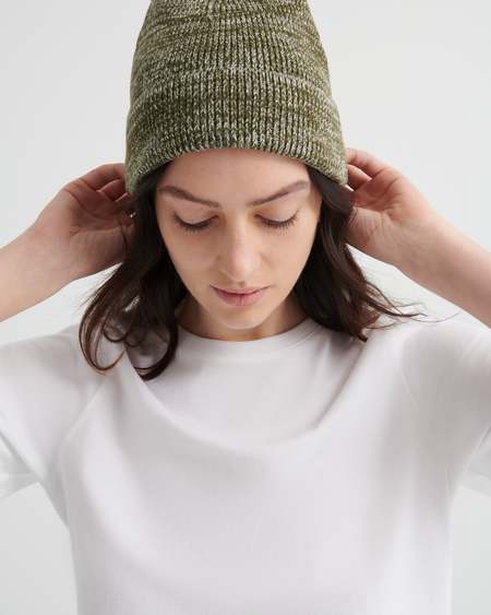Junya Watanabe Beton Cire Brown Leather Beanie Hat | Garmentory