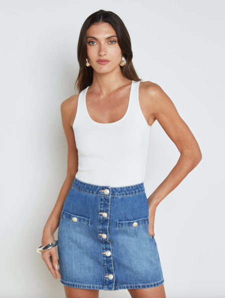 Helmut Lang Split Hem Bondage Tank - Black | Garmentory