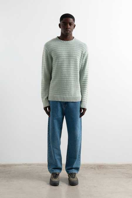トップス doublet RECYCLED WOOL STRIPE KNIT Doublet Recycled Wool Stripe Knit - Black/Red | Garmentory