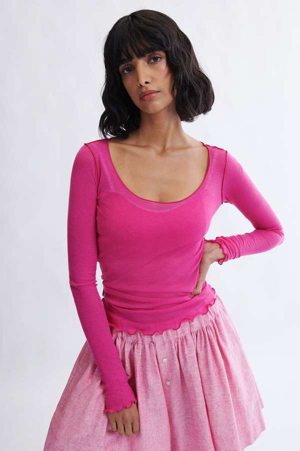 Eliza Faulkner Carla Top - Raspberry
