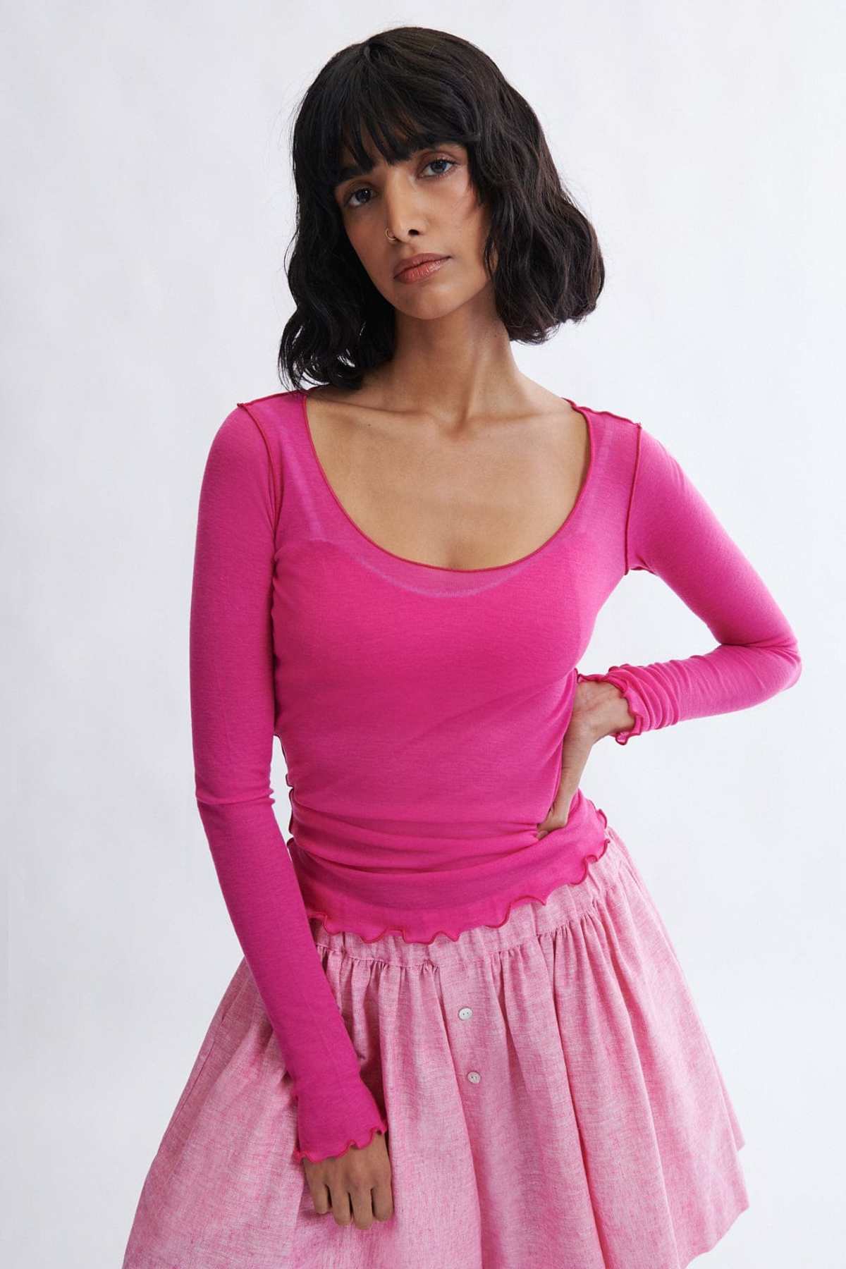 Eliza Faulkner Carla Top - Raspberry - Image 1 of 2