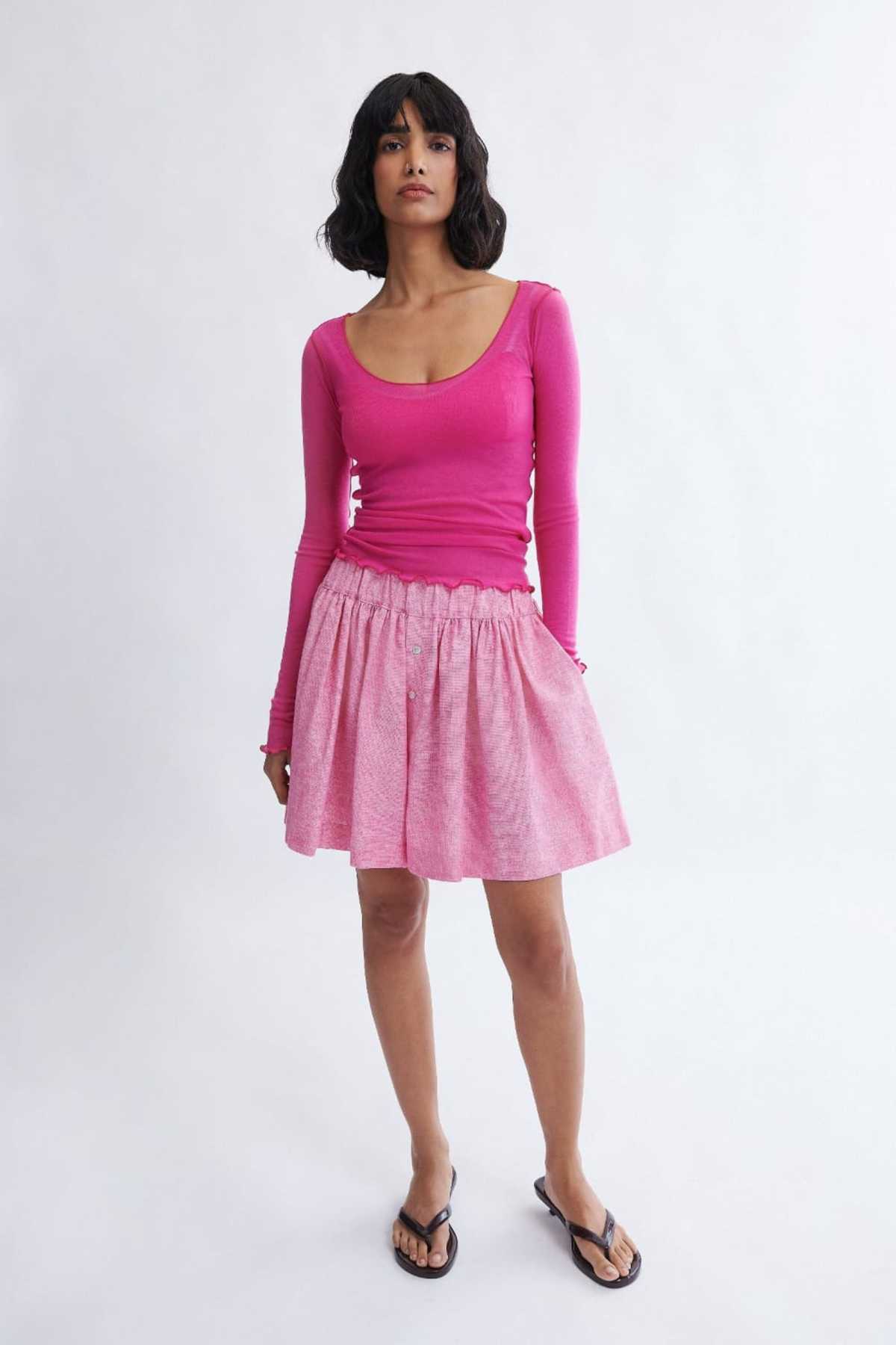 Eliza Faulkner Carla Top - Raspberry - Image 2 of 2