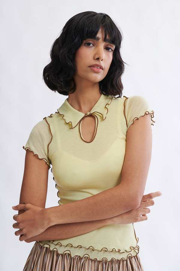 Eliza Faulkner Percy Polo Top - Banana