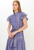 Oliphant Helene Ruffle Collar Button Maxi Dress - Thumbnail 4