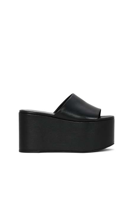 Ganni Padded Retro Pool Platform Sandals - Black | Garmentory display picture 1