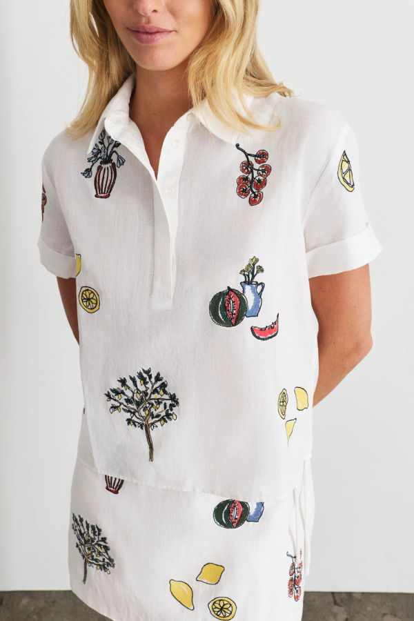 Tanya Taylor Callum Top - Optic White