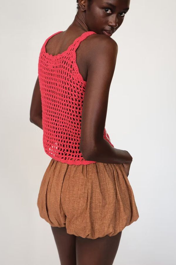 Tach Clothing Onda Crochet Top - Red
