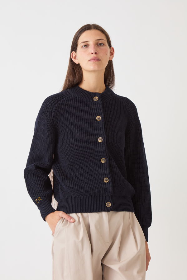 demylee Audrey Organic Cotton Cardigan - Natural