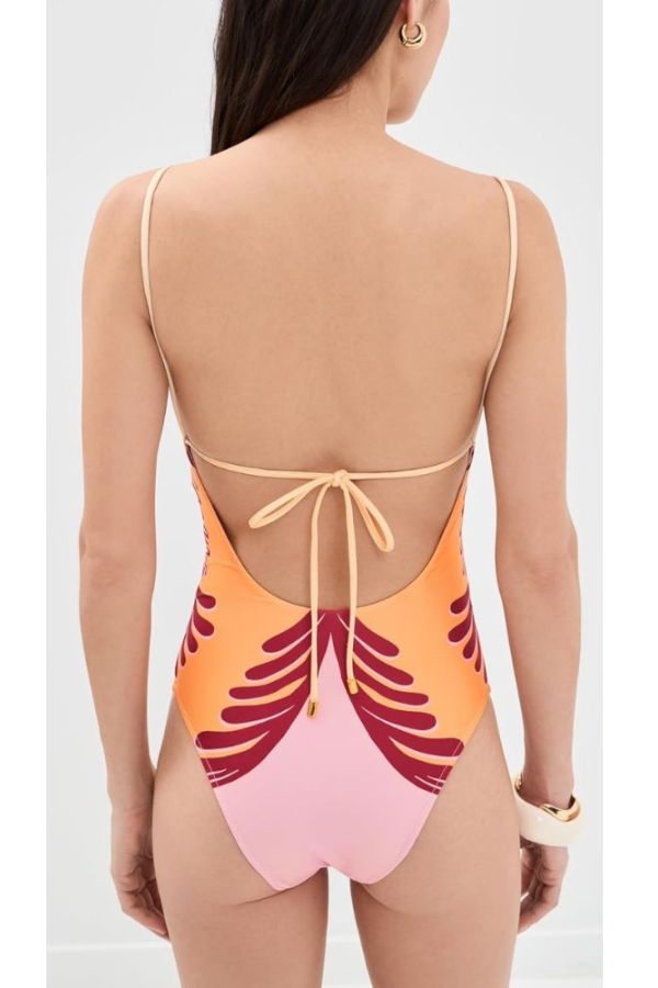 Farm Rio Arabesc One-Piece Swimsuit - Soft Yellow